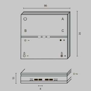 Панель управления роторная Lighting control DRC034-8-B