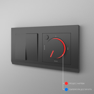 Терморегулятор Встраиваемые механизмы черные матовый W1151108