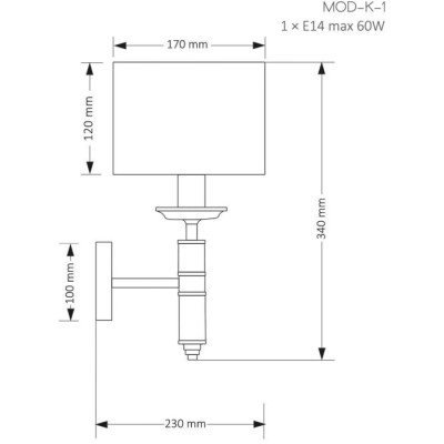 Бра MODESTO MOD-K-1(CZ)